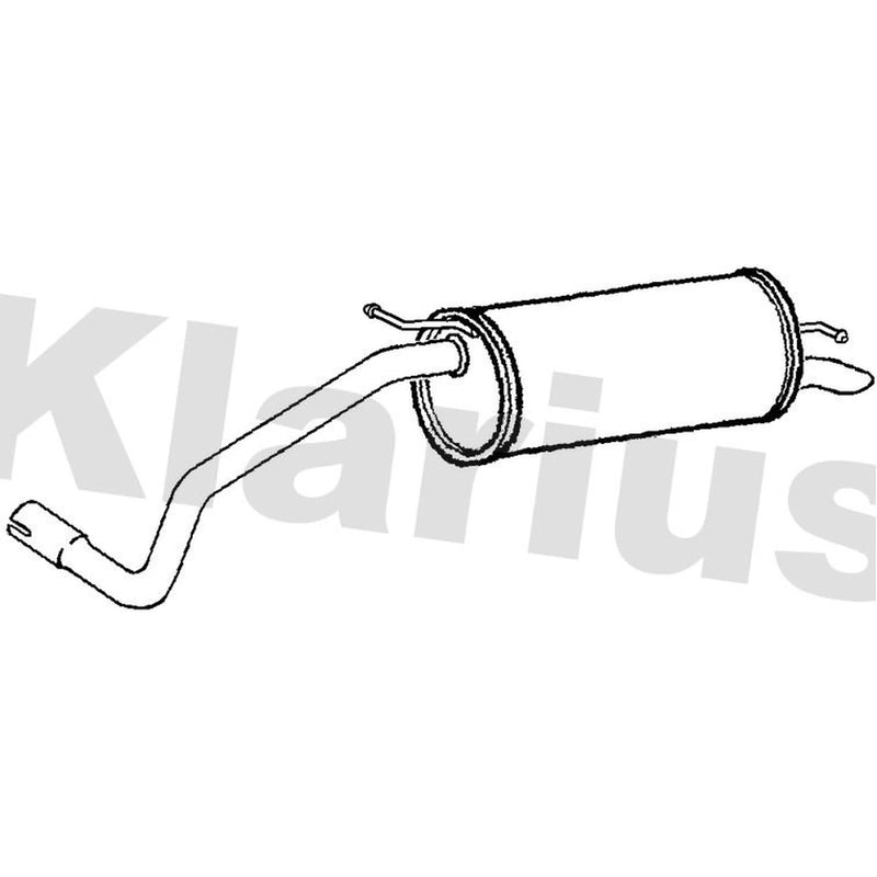 Klarius Box With Tail Pipe Rear fits Skoda Fabia I Combi 2001-2007 1.2