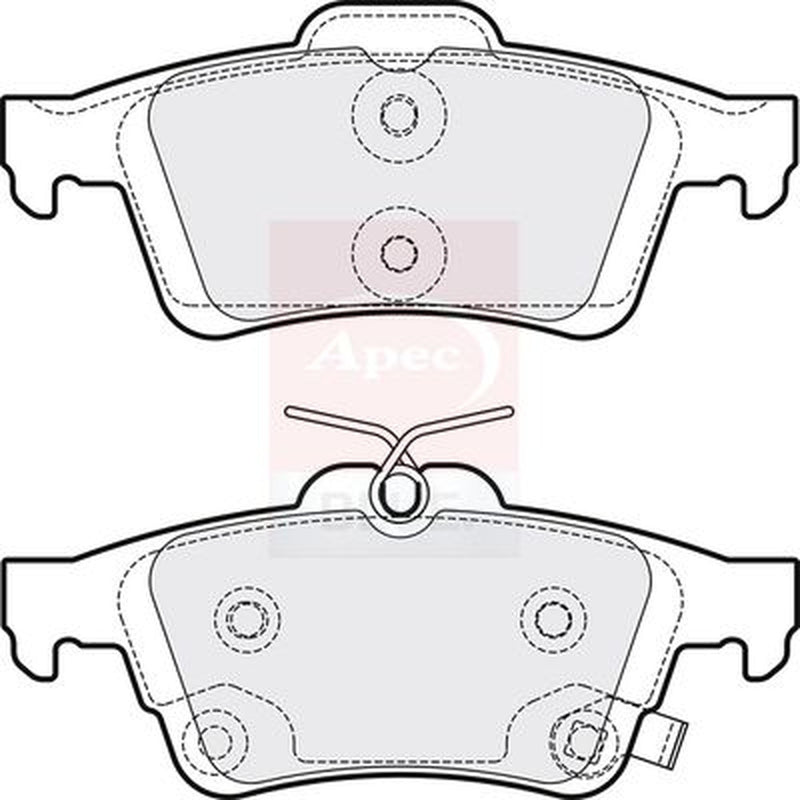 Apec Rear Brake Solid Discs & Pads fits Ford Focus III 2015-2018 2.3