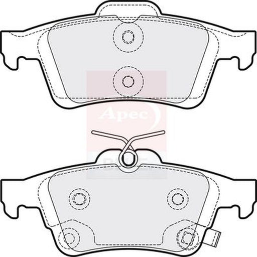 Apec Rear Brake Pad Set fits Ford Focus III 2015-2018 2.3