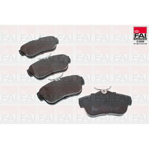 FAI Rear Brake Pad Set fits Citroën Dispatch II 2007-2016 1.6 2.0