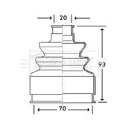 Borg & Beck Drive Shaft Bellow Kit transmission sided BCB2783