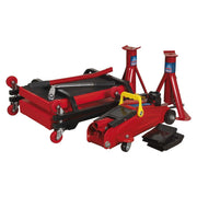 Sealey Lifting Kit 5pc 2 Tonne (Inc Jack AXLe Stands Creeper Chocks & Wrench) Sealey - Dynamic Drive