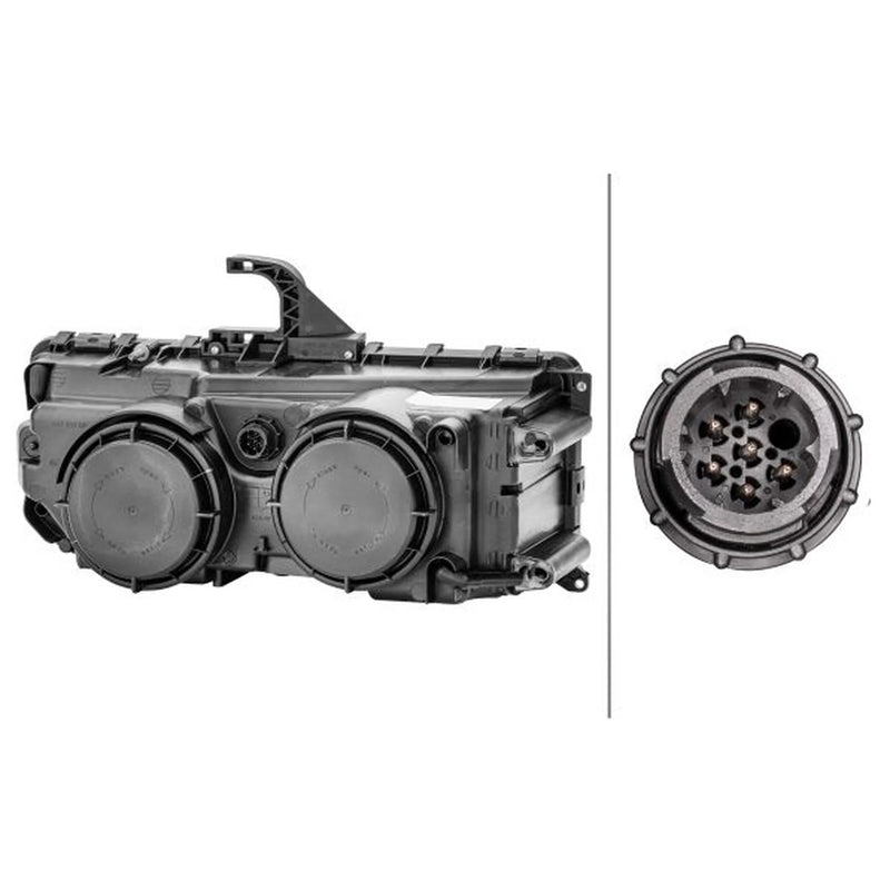 Hella Headlight Headlamp W5W Left fits Mercedes-Benz Axor 2 2004-2005