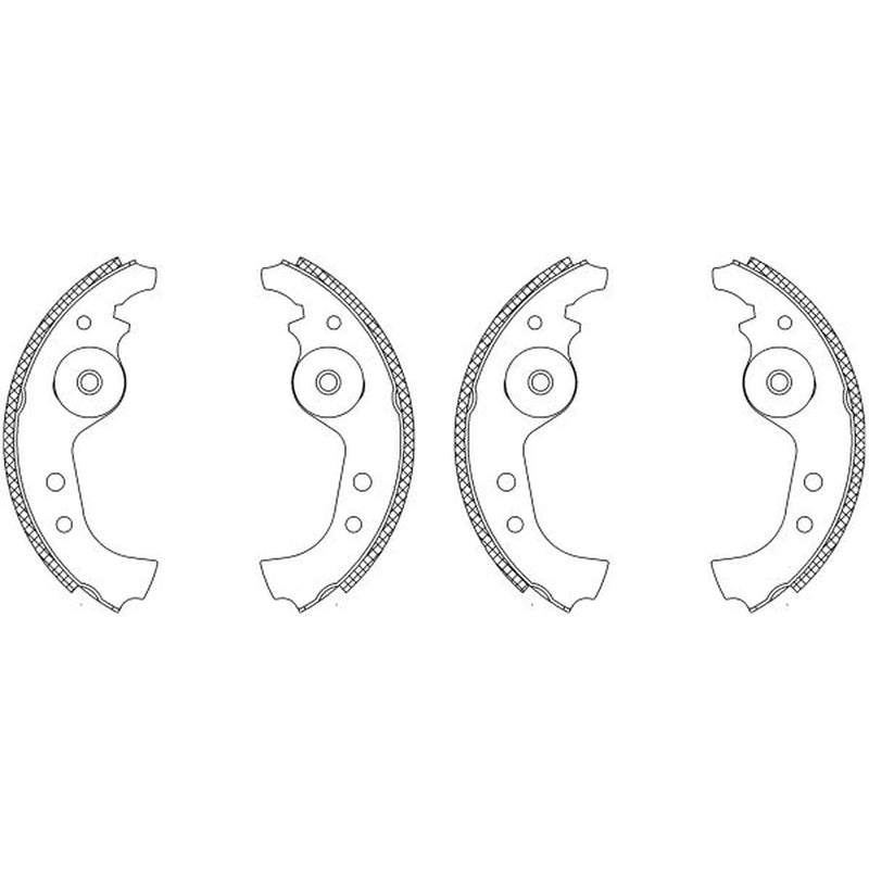 Mintex Brake Shoe Set Axle Kit fits Abarth Strada 1981-1987 2.0