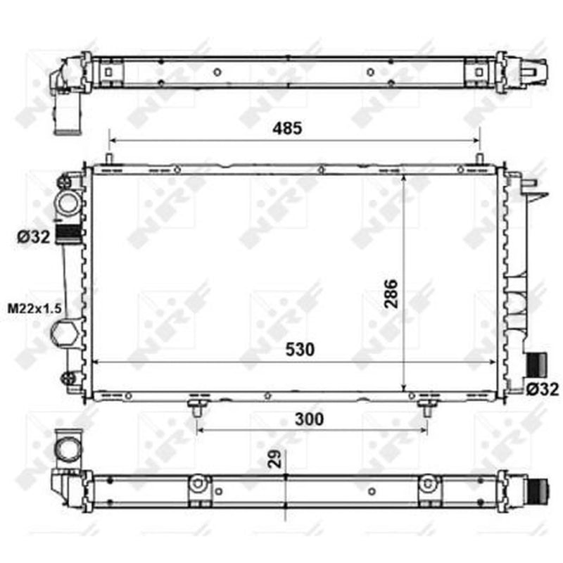 NRF Engine Radiator 58957