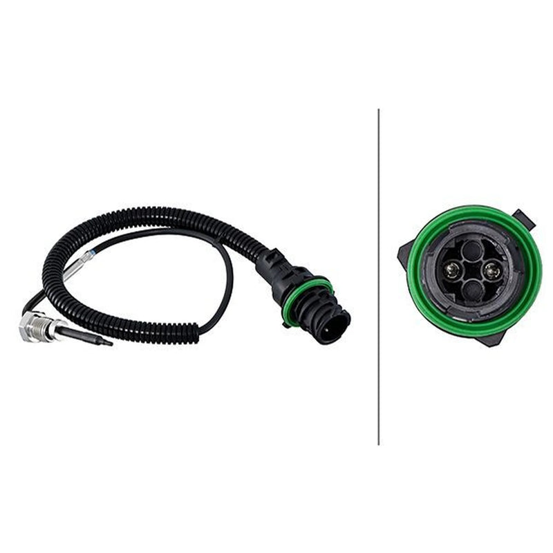 Hella Exhaust Gas Temperature Sensor fits Mercedes-Benz Actros MP2 2002-2003