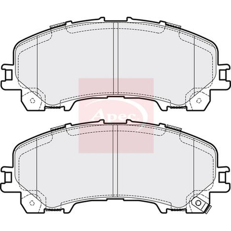 Apec Front Brake Pad Set fits Infiniti Q50 2013-2014 2.0
