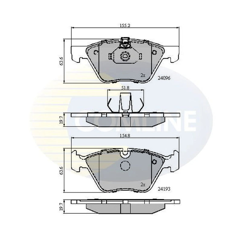 Comline Front & Rear Brake Discs & Pads fits BMW 3 2004-2013