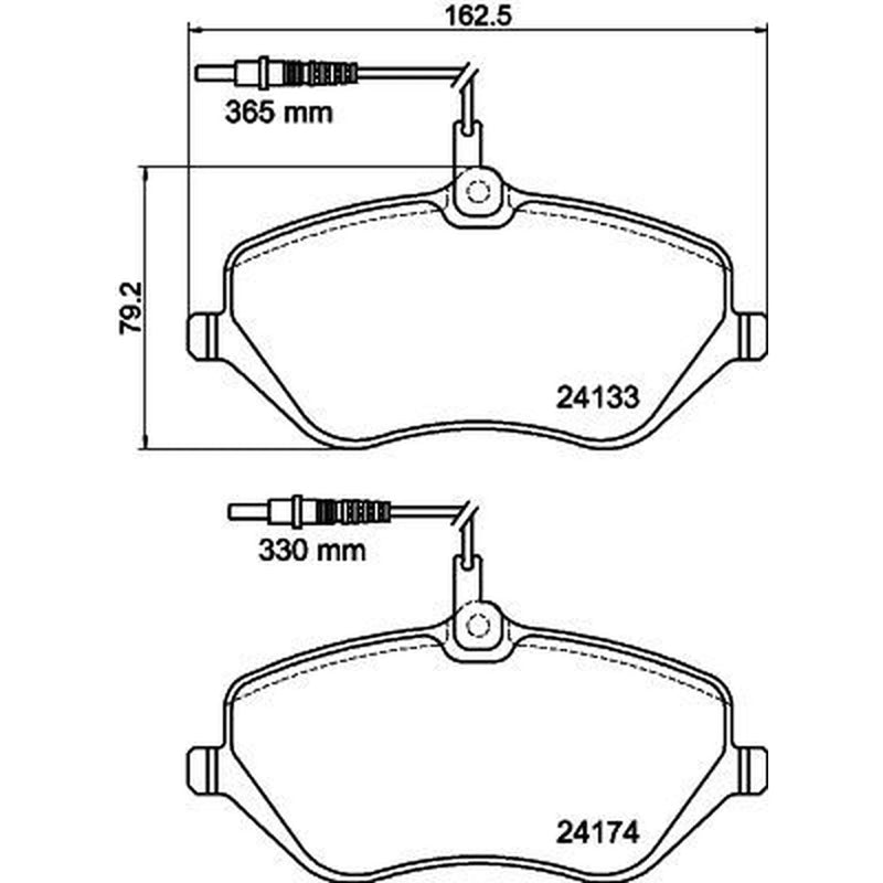 Mintex Front Brake Pad Set fits Citroën C5 III 2008-2011 2.2 2.7 3.0