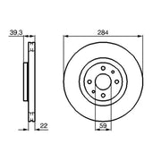 Bosch Front Brake Discs & Pads fits Fiat Multipla 1999-2010 1.6 1.9
