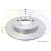 Comline 2 x Solid Rear Brake Discs ADC0294-x2