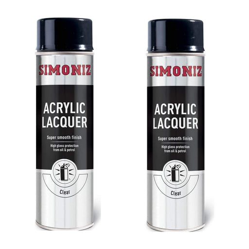 Simoniz Large Clear Lacquer Acrylic Gloss Aerosol Spray Paint 500ml SIMP22D Simoniz - NN4 Online 