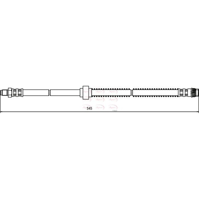 Apec Brake Hydraulic Hose Line Front fits Nissan Interstar 2002-2006