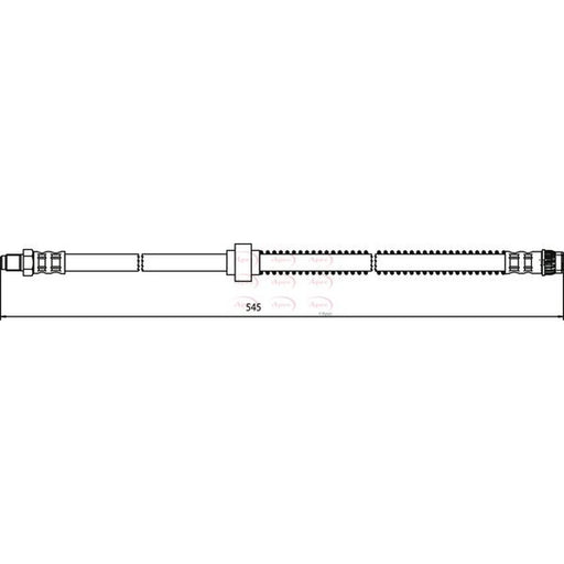 Apec Brake Hydraulic Hose Line Front fits Nissan Interstar 2002-2006