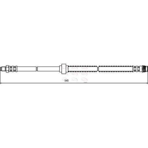 Apec Brake Hydraulic Hose Line Front HOS3618