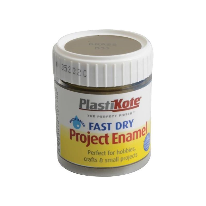 Plastikote Fast Dry Enamel Paint B33 Bottle Brass 59ml PlastiKote - Dynamic Drive