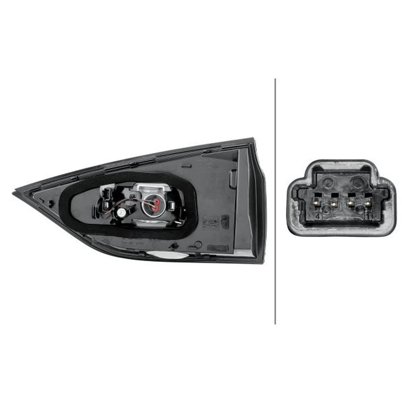 Hella Tail Light / Lamp W16W Left fits Renault Espace V 2015-2023 1.6 2.0