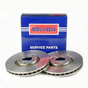 Borg & Beck Front Brake Vented Discs & Pads fits Peugeot 607 2004-2011 3.0