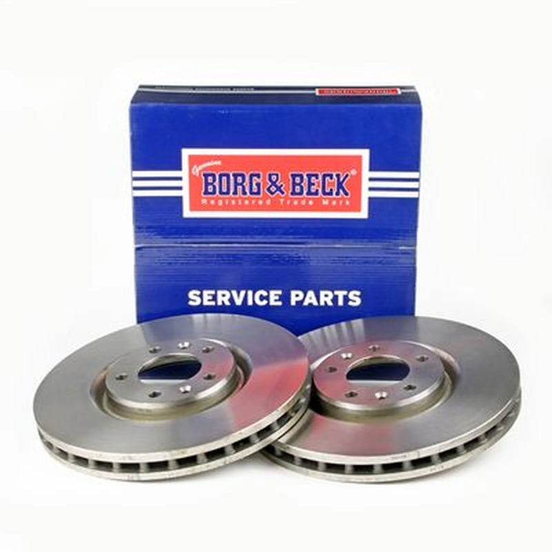 Borg & Beck 2 x Vented Brake Discs fits Peugeot 607 2000-2011 3.0