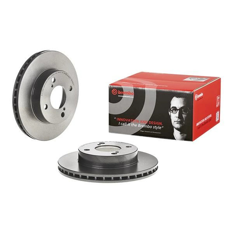 Brembo 2 x Internally Vented Brake Discs fits Suzuki Celerio 2014 on 1.0