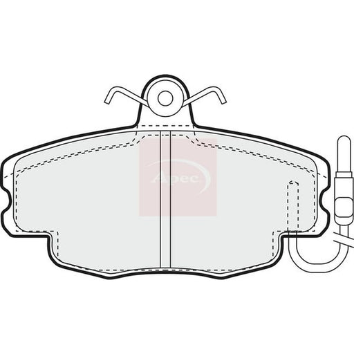 Apec Front Brake Pad Set fits Peugeot 205 1983-1998 1.6 1.8 1.9
