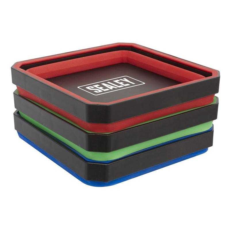 Sealey Parts Tray Collapsible Magnetic Set APCSTS Sealey - Dynamic Drive