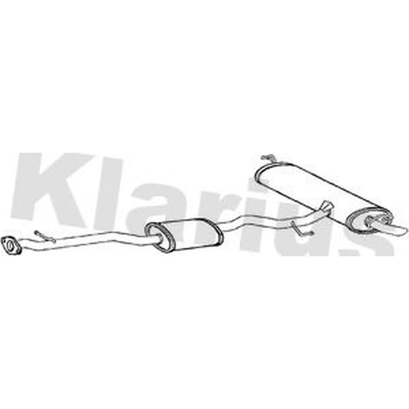 Klarius Box With Tail Pipe Rear fits Nissan Qashqai I 2007-2013 2.0