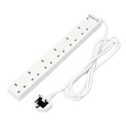 Draper 6 Way Extension Lead 2m with Surge Protection