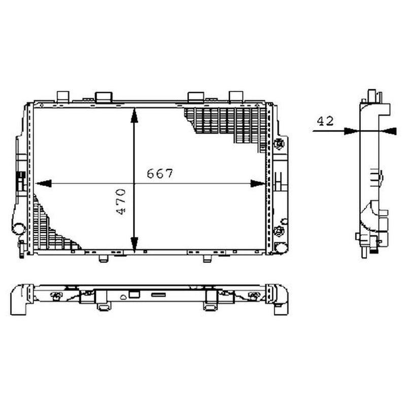 Mahle Engine Radiator fits Mercedes-Benz S-Class 1991-1999