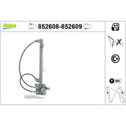 Valeo Electric Window Regulator Lifter Left Rear 852608