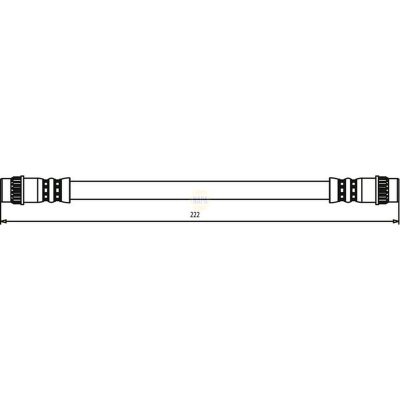 NAPA Brake Hydraulic Hose Line Rear Right fits Peugeot 206 1998-2012
