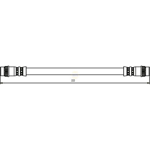 NAPA Brake Hydraulic Hose Line Rear Right fits Peugeot 206 1998-2012