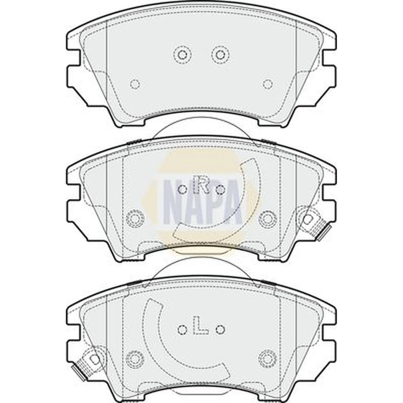 NAPA Front Brake Pad Set fits Opel Astra J 2010-2018 1.4 1.6 1.7 1.8 2.0