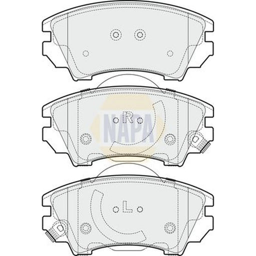 NAPA Front Brake Pad Set fits Opel Astra J 2010-2018 1.4 1.6 1.7 1.8 2.0