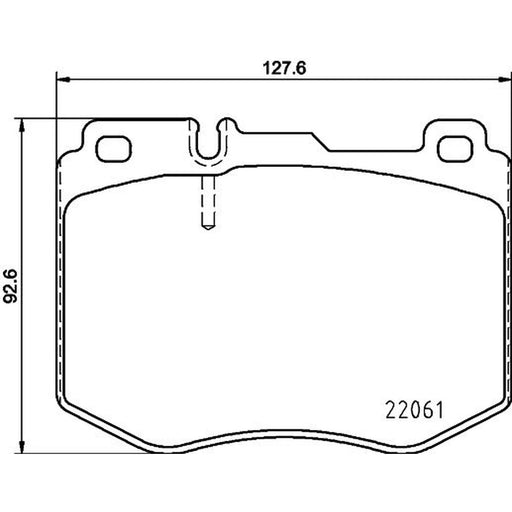 Mintex Front Brake Pad Set fits Mercedes-Benz C-Class 2014-2023