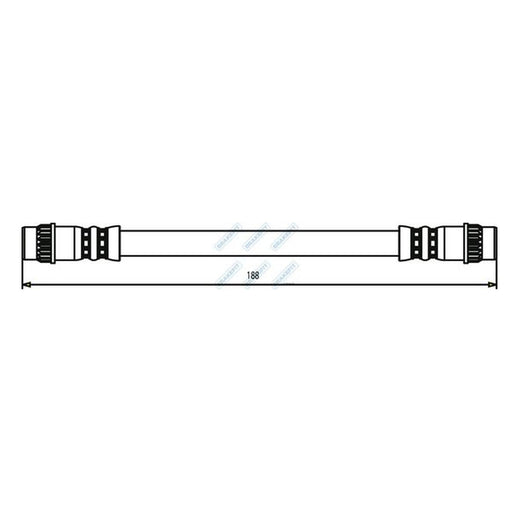 Apec Brake Hydraulic Hose Line Rear fits Renault Clio 1998-2016