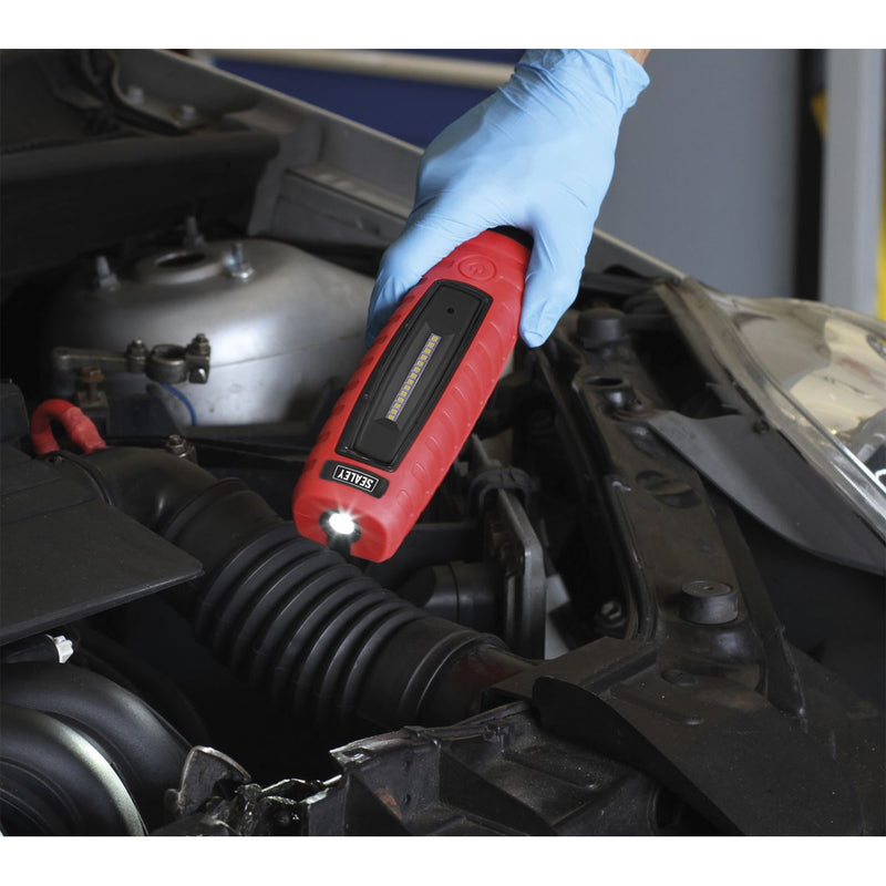 Sealey Rechargeable 360 Inspection Light 14 SMD LED & 3W SMD LED Red Lithium-ion Sealey - Dynamic Drive
