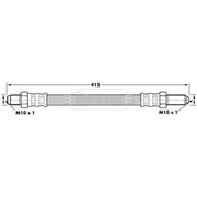 Borg & Beck Brake Hydraulic Hose Line Front Right BBH7024