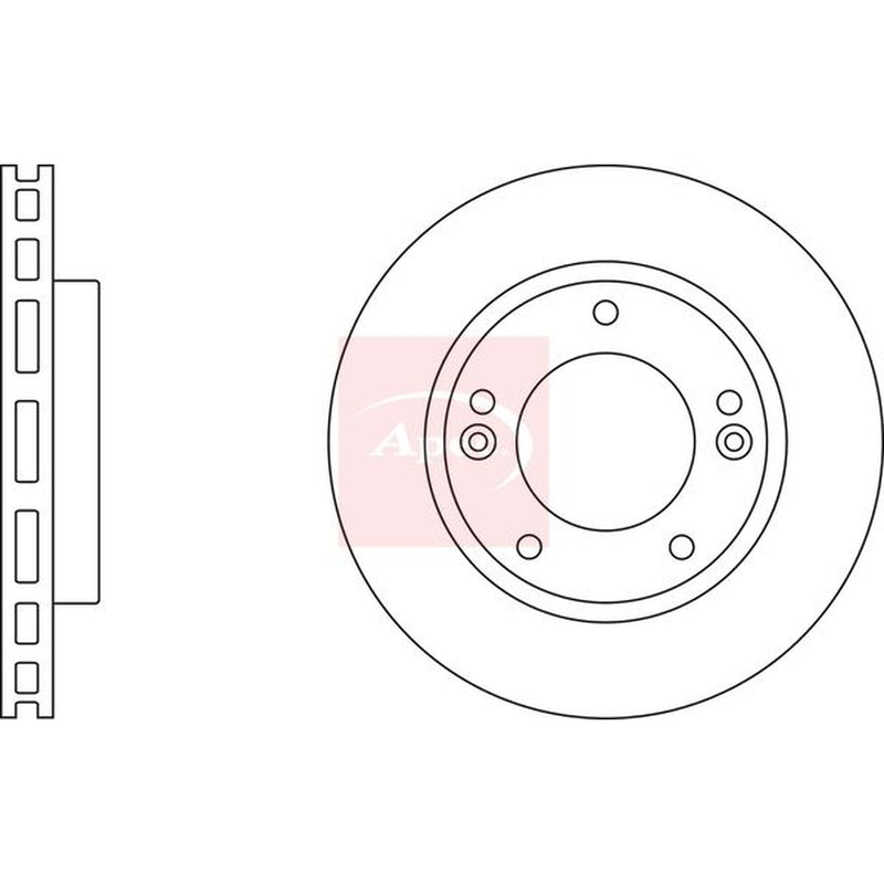Apec Front Brake Vented Discs & Pads fits Kia Sorento I 2002-2011 2.4 2.5 3.5