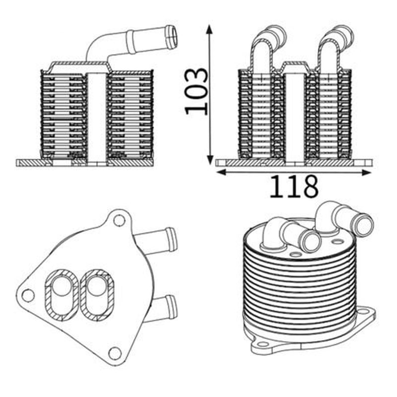 Mahle Automatic Gearbox Oil Cooler CLC 417 000S