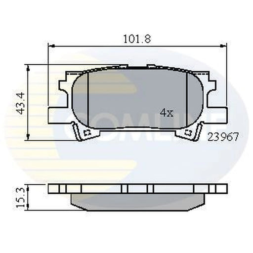 Comline Front & Rear Pads fits Lexus Rx 2008-2015