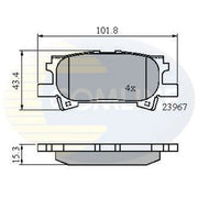 Comline Front & Rear Pads fits Toyota Highlander / Kluger 2005-2010 3.3