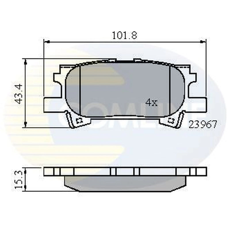Comline Front & Rear Pads fits Toyota Highlander / Kluger 2005-2010 3.3
