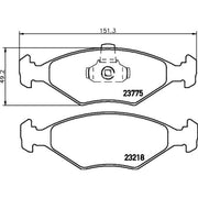 Mintex Front Brake Pad Set fits Fiat Palio 1996-2003 1.0 1.2 1.4