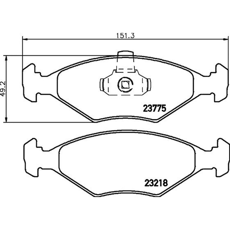 Mintex Front Brake Pad Set fits Fiat Palio 1996-2003 1.0 1.2 1.4
