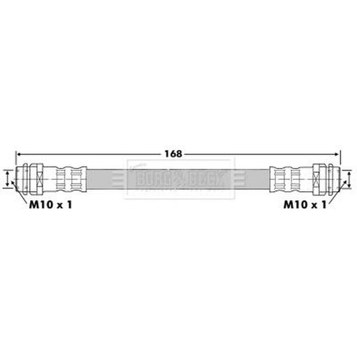 Borg & Beck Brake Hydraulic Hose Line inner BBH6632