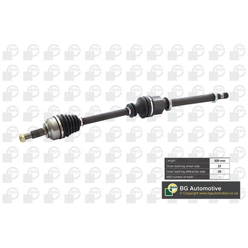 BGA CV Drive Shaft Driveshaft Front Right fits Renault Kangoo 2005 on 1.5