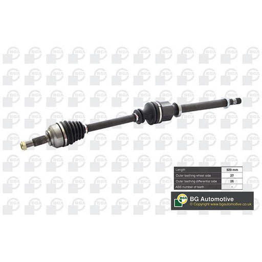 BGA CV Drive Shaft Driveshaft Front Right fits Renault Kangoo 2005 on 1.5