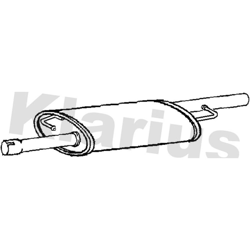 Klarius Box With Centre Pipe Centre fits VW Multivan 2003-2015 2.0 2.5