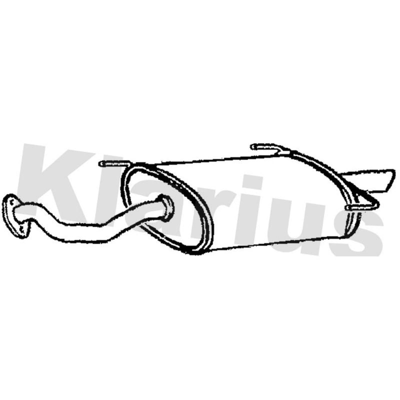 Klarius Box With Tail Pipe Rear fits Toyota Celica 1993-1999 1.8
